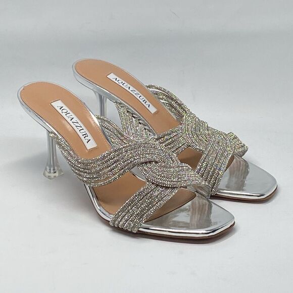 Aquazzura Gatsby Embellished Mules size 38 - Picture 3 of 16